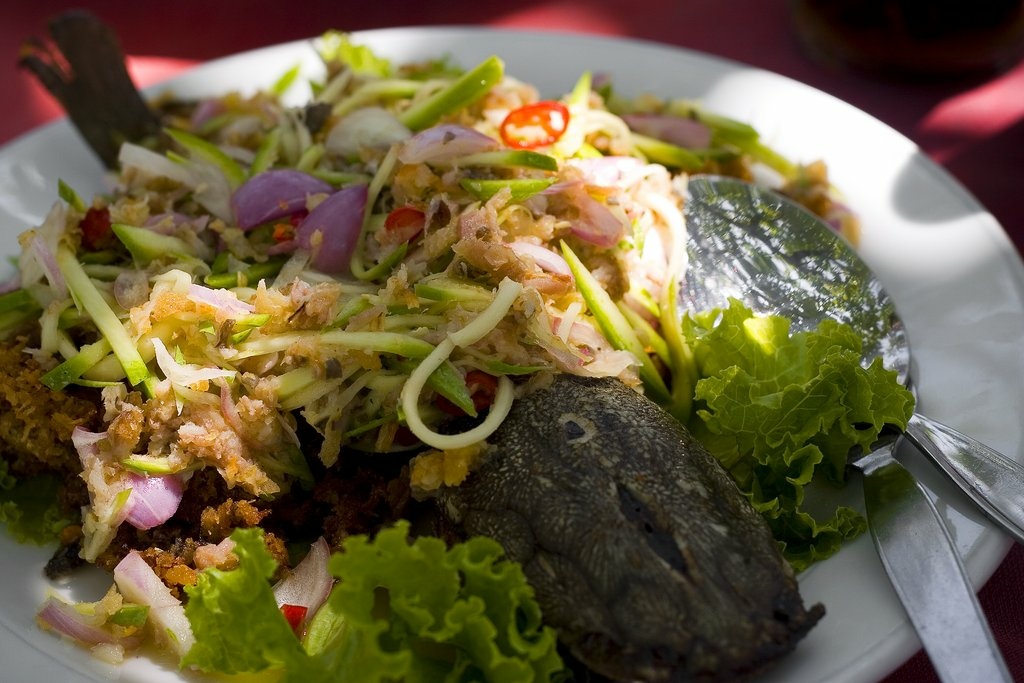 Вкусная еда на тарелке