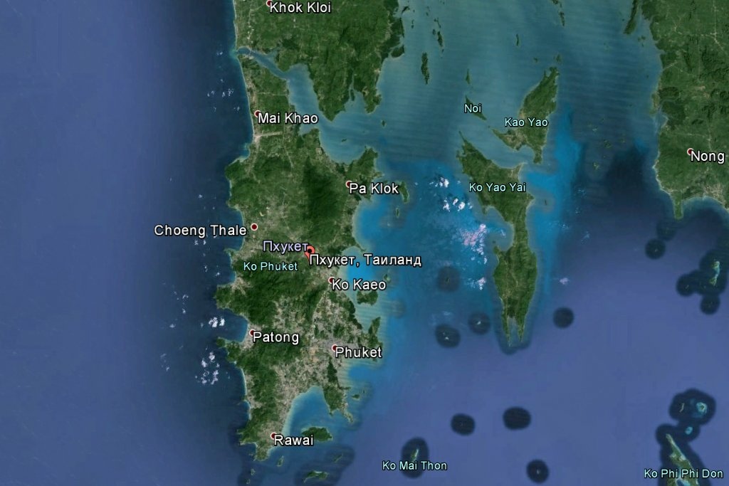Карта острова Пхукет